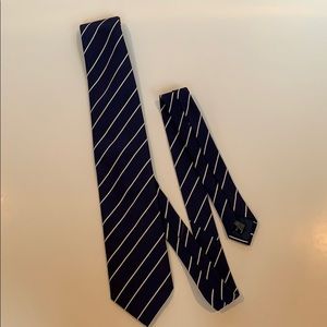 CH Carolina Herrera Navy and White striped tie.